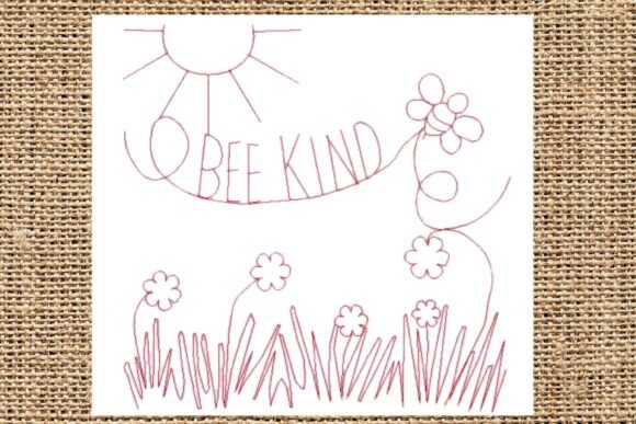 Bee Kind Embroidery Design Review for Boutique Sweatshirts