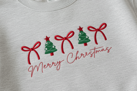 Bow Merry Christmas Coquette Embroidery Review