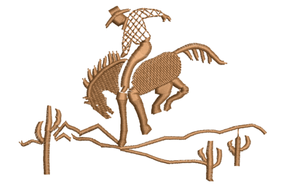 Cowboy Riding Horse Embroidery Design Review
