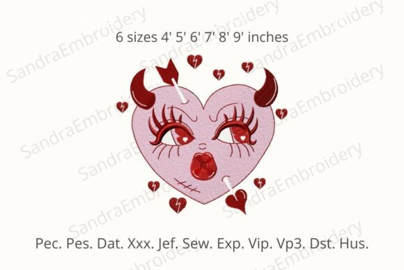 Cute Devil Cupid Embroidery Design Review