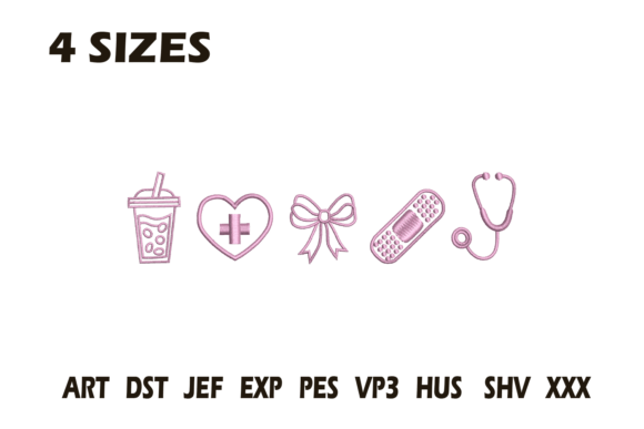 Cute Nurse Icons Embroidery Set Review for Craft Fairs