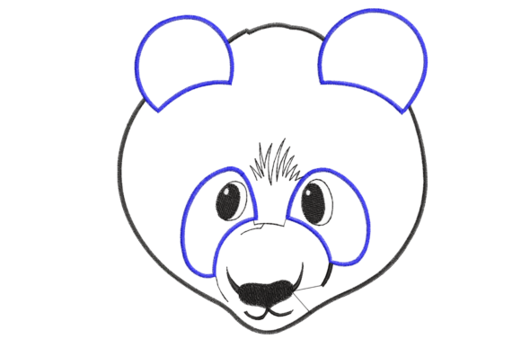 Cute Panda Head Embroidery Design Review