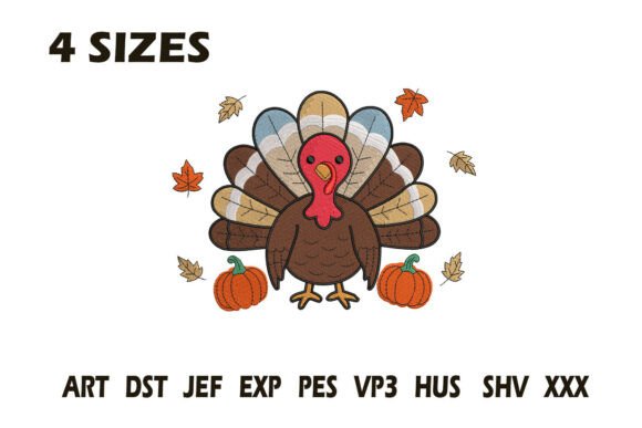 Cute Thanksgiving Turkey Embroidery: A Designer's Review