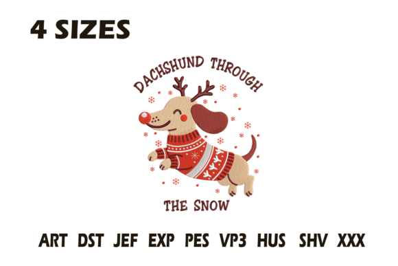 Dachshund Christmas Embroidery Review for Boutique Apparel