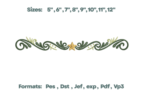 Greenery Star Scroll Border Embroidery Review
