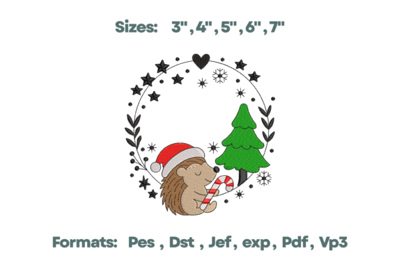 Hedgehog Christmas Wreath Embroidery Review