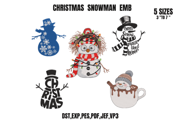 Review: 5 Christmas Snowman Embroidery Bundle