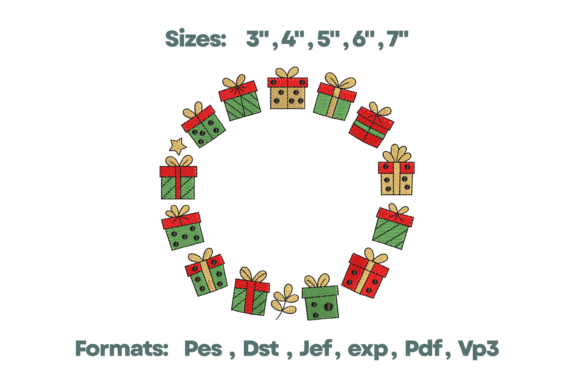 Review: Christmas Presents Wreath Embroidery for Holiday Projects