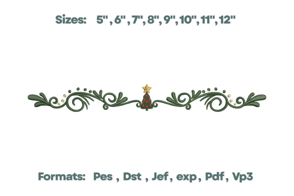 Review: Christmas Tree Scroll Border Embroidery for Boutique Apparel