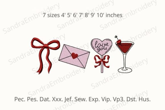 Review: Coquette Valentine Embroidery Design for Holiday Shops