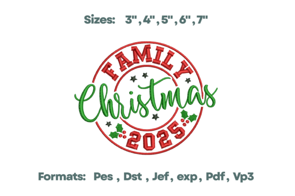 Review: Family Christmas 2025 Embroidery Design for Holiday Sales