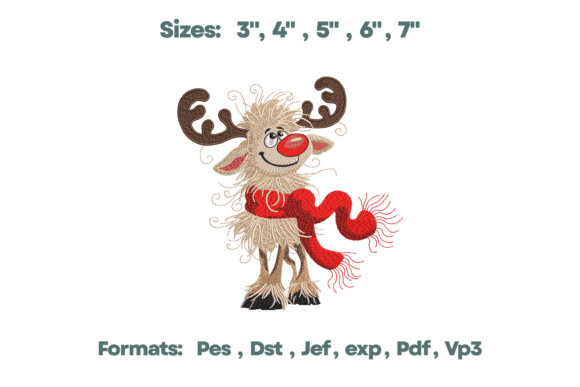 Review: Fluffy Reindeer Red Scarf Embroidery for Gifts