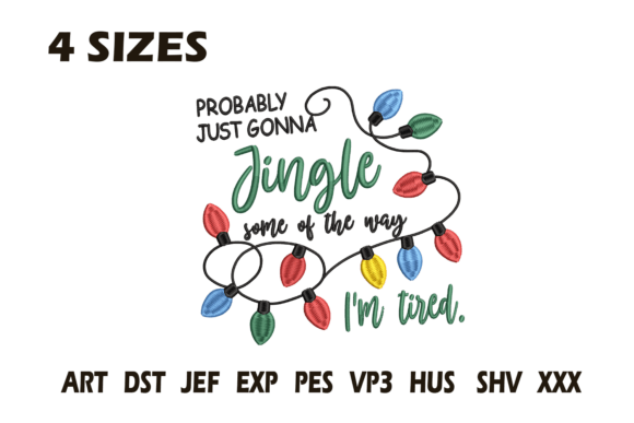 Review: Jingle I'm Tired Christmas Embroidery for Boutiques