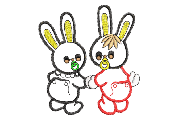 Review: Two Cute Baby Bunnies Embroidery Design