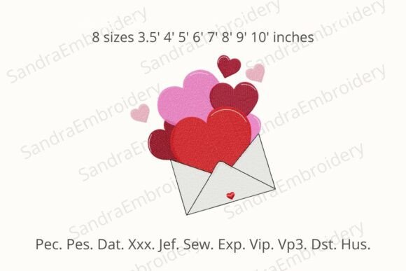 Review: Valentine Hearts Envelope Embroidery Des for Business