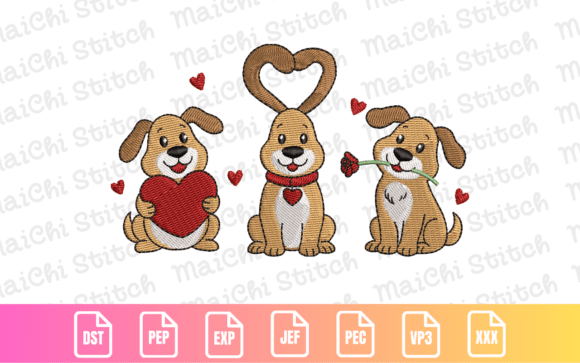 Valentine Puppies Embroidery Review for Holiday Shops